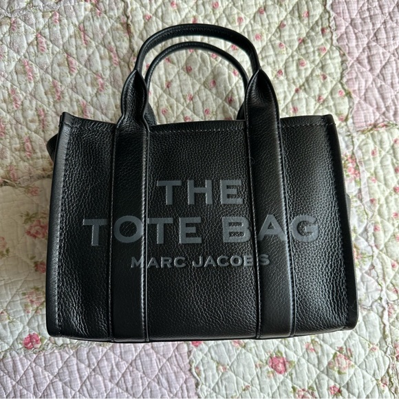 Brand New Marc Jacobs Tote Bag Black Leather Size Small